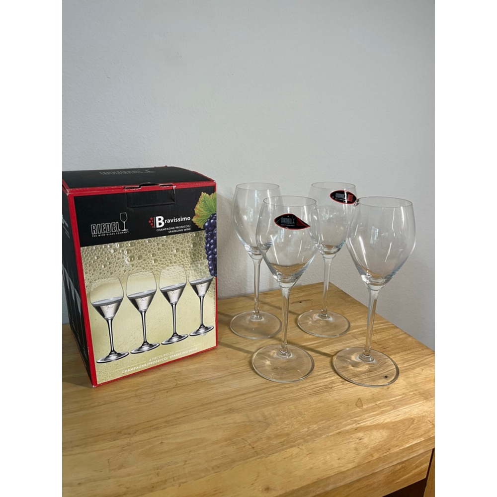 Riedel Bravissimo Champagne Prosecco Wine Glasses Set of 4